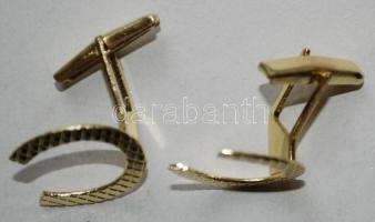 Egy pár mandzsettagomb, szerencse patkóval díszítve