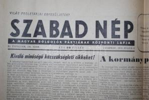 1953 A Szabad Nép július 5.-i száma a Nagy Imre kormány bemutatkozásáról tudósító cikkekkel