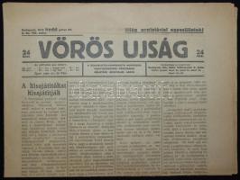 1919 A Vörös újság július 22.-i száma szép állapotban