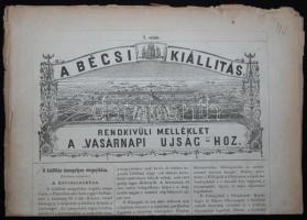 1873 A bécsi világkiállításról tudósító Vasárnapi újság különkiadás 16p