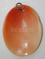 Nagy ovális formájú kagyló camea, antikizáló női büszt ábrázolással, 1930 körül, súly bruttó 17 g, a...