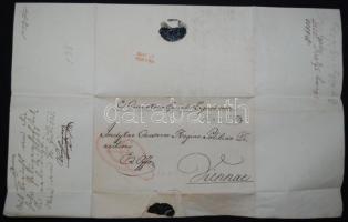 1835 Alagovich Sándor zágrábi püspök által saját kezüleg aláírt levél a császári udvarba / Autograph...