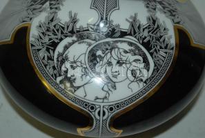 Szász Endre után Hollóházi porcelán váza / Hollohaza chinaware vase 15 cm