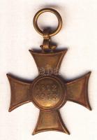 1913. "Mozgósítási Kereszt 1912-1913" kitüntetés mellszalag nélkül T:2 Hungary 1913. "Mobilization Cross 1912-1913" decoration without ribbon C:XF