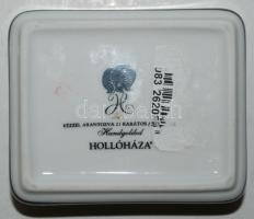 Szász Endre által tervezett Hollóházi jelzett porcelán ékszeres doboz /  Faces designed by Endre Sza...