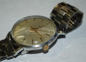 cca 1950 Mechanikus Marvin svájci karóra nemesacél hátlappal, modern szijjal / Marvin Swiss watch