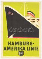 cca 1940 Hamburg- Amerika linie enyves bőröndcímke