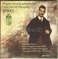 2005. 1Ft-100Ft 7klf db + 10Ft "József Attila" dísztokos szettben T:BU Csak 8000db!