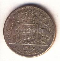 Ausztrália 1946. 1Fl Ag T:3 Australia 1946. 1 Florin Ag C:F