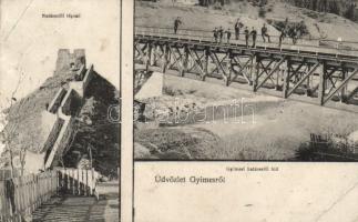 Gyimes border bridge, Rákóczi castle stairs (EB)