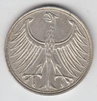 NSZK 1966J 5M Ag T:2/3+
GFR 1966J 5 Mark Ag C:aXF