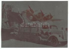 Csepel teherautó nyomóklisén, 7×10 cm