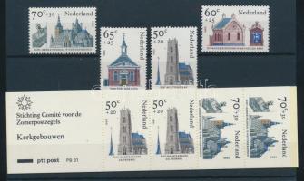 Egyházi épületek sor + bélyegfüzet, Religious buildings set + stamp booklet