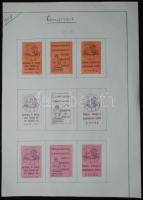 1907 Élelmezési, háztartási és konyhaművészeti kiállítás, Temesvár 9 db levélzáró (ritka)