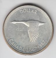 Kanada 1967. 1$ Ag "100 éves a Konföderáció" T:2
Canada 1967. 1 Dollar Ag "100th Anni...