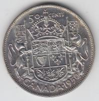 Kanada 1950. 50c Ag "VI. György" T:2
Canada 1950. 50 Cents Ag "George VI" C:XF