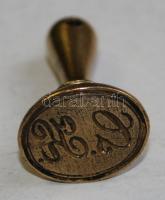 Régi, monogramos, réz pecsétnyomó / 
Old brass stamp with monogram