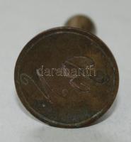 Régi, monogramos, réz pecsétnyomó / 
Old brass stamp with monogram