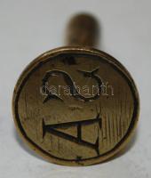 Régi, monogramos, réz pecsétnyomó / 
Old brass stamp with monogram