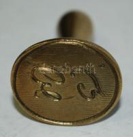 Régi, monogramos, réz pecsétnyomó / 
Old brass stamp with monogram