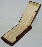 Régi regiszteres, mechanikus jegyzettömb