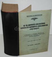 Az államvasúti dolgozókra vonatkozó munkaügyi jogszabályok gyüjteménye. Nem árusítható, szolgálati példány. Bp., 1953, Magyar Államvasutak. Kopottas félvászon kötésben