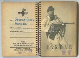 1944 Honvéd zsebnaptár, jó állapotban