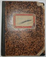 1945 Hadifogoly napló, vázlatrajzokkal, gyászjelentéssel