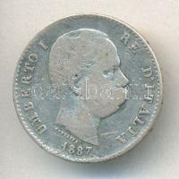 Olaszország 1887 1L Ag "I. Umberto" T:3
Italy 1887 1 Lira Ag "Umberto I" C:F