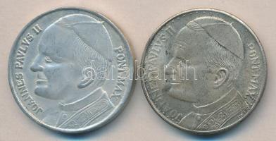 Olaszország / Lengyelország 1978-1979. 2db fém II. János Pál Pápa emlékérem T:vegyes
Italy / Poland ...