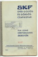 SKF svéd gördülőcsapágyak, főárjegyzéke