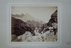 cca 1880 Magas-Tátra: Középorom a nagy tarpataki völgy felől. Divald Károly (1830-1897) eperjesi műh...