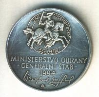 Csehország 1994. "Cseh Köztársaság Hadserege / Nemzetvédelmi Minisztérium Vezérkara" ezüst...