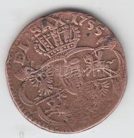 Lengyelország 1755H 3 Solidi "III. August" T:3 
Poland 1755H 3 Solidi "August III&quo...