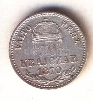 1870KB 10kr Ag "Váltó Pénz" T:3