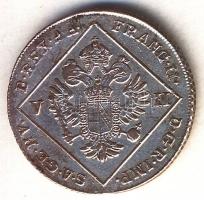 Ausztria/magyar verdejel 1802G 7Kr Ag "I.Ferenc" T:2-/3