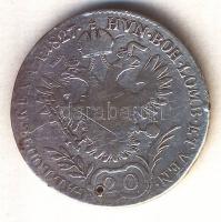 Ausztria/magyar verdejel 1827E 20Kr Ag T:3