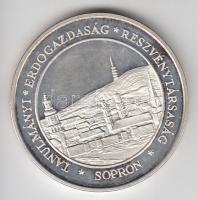 Sopron Dn. "Tanulmányi Erdőgazdaság Részvénytársaság / TAEG RT." ezüstözött fém emlékérem dísztokban (42.5mm) T:PP