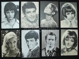 20 db régi színészlap, színészkártya