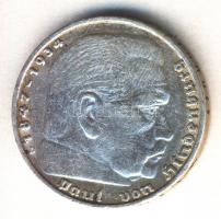 Német 3. Birodalom 1936D 5M Ag "Hindenburg" T:2/2-
German Third Reich 1936D 5 Marks Ag &qu...