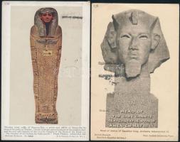 1928 British Museum, Egyiptomi gyűjtemény - 4 db régi képeslap jó állapotban