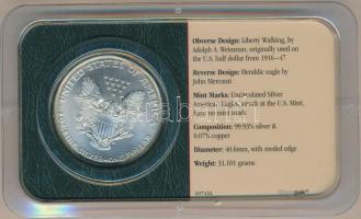Amerikai Egyesült Államok 2002. 1$ Ag "Liberty" T:1 Dísztokban tanúsítvánnyal
USA 2002. 1 ...