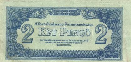 1944. 1P-100P "Vörös Hadsereg Parancsnoksága" sorozat 4db klf névértékű bankjeggyel T:III