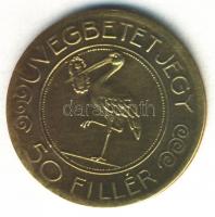 DN. Budapesti Központi Általános Tejcsarnok R.T. 275. Sz. Fiókja / 50 Fillér üvegbetétjegy T:2