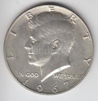 Amerikai Egyesült Államok 1967. 1/2$ Ag "Kennedy" T:2 USA 1967. 1/2 Dollar Ag "Kennedy" C:XF