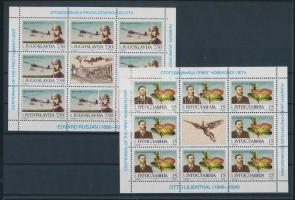 Otto Lilienthal 1. repülési kísérletének 100. évfordulója kisívsor, 100th anniversary of Otto Lilienthal's first fly mini sheet set