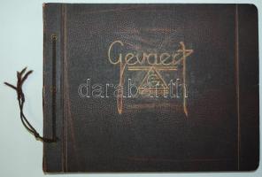 cca 1900 Gevaert promóciós fotóalbum különböző típusú filmjeik bemutatására (egy kép hiányzik, kettő...