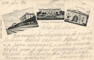 Érsekújvár railway station, hospital, military barracks