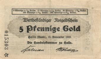 Német Birodalom / Weimari Köztársaság / Baden-Baden / Halle / Kassel 1923. 5db különféle szükségpénz T:II,II-,III German Empire / Weimar Republic / Baden-Baden / Halle / Kassel 1923. 5 different necessity notes C:XF,VF,F