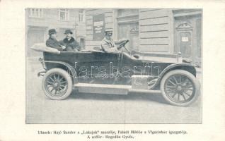 Hajó Sándor drámaíró, Faludi Miklós a Vígszínház igazgatója, Hegedüs Gyula színész